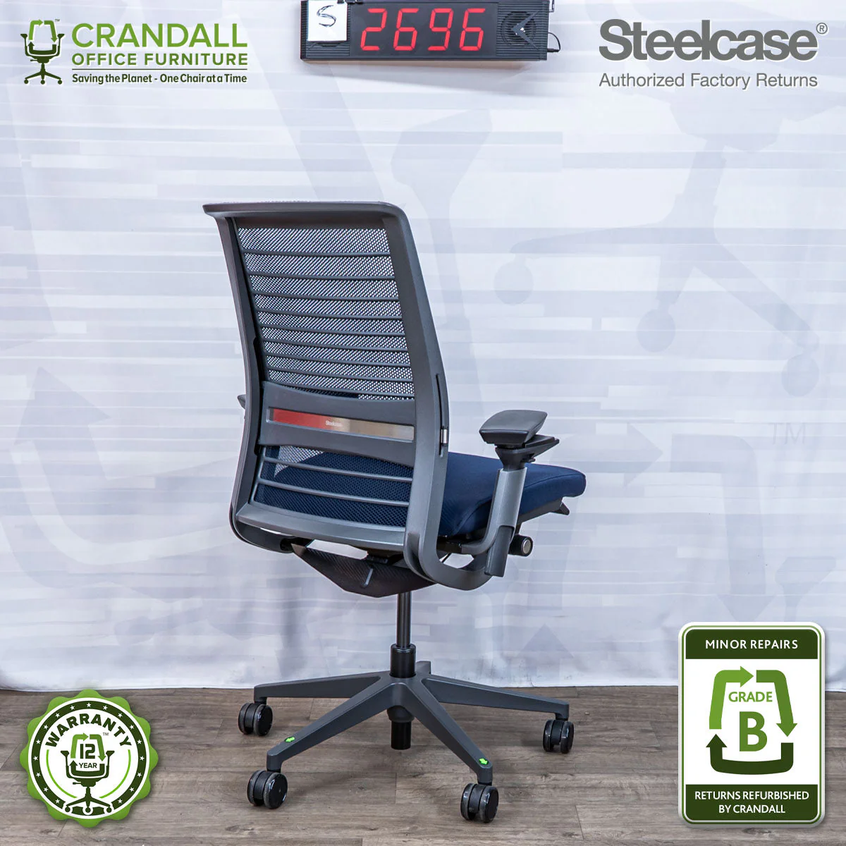 S-2696 - Steelcase V2 Think - Grade B - Image 2
