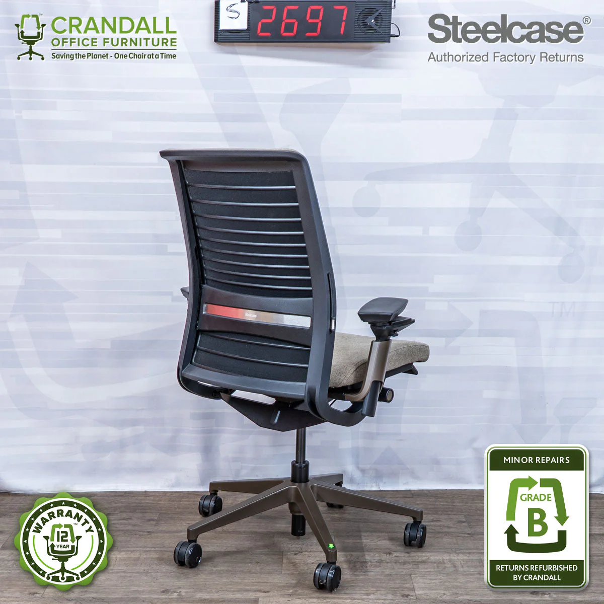 S-2697 - Steelcase V2 Think - Grade B - Image 2