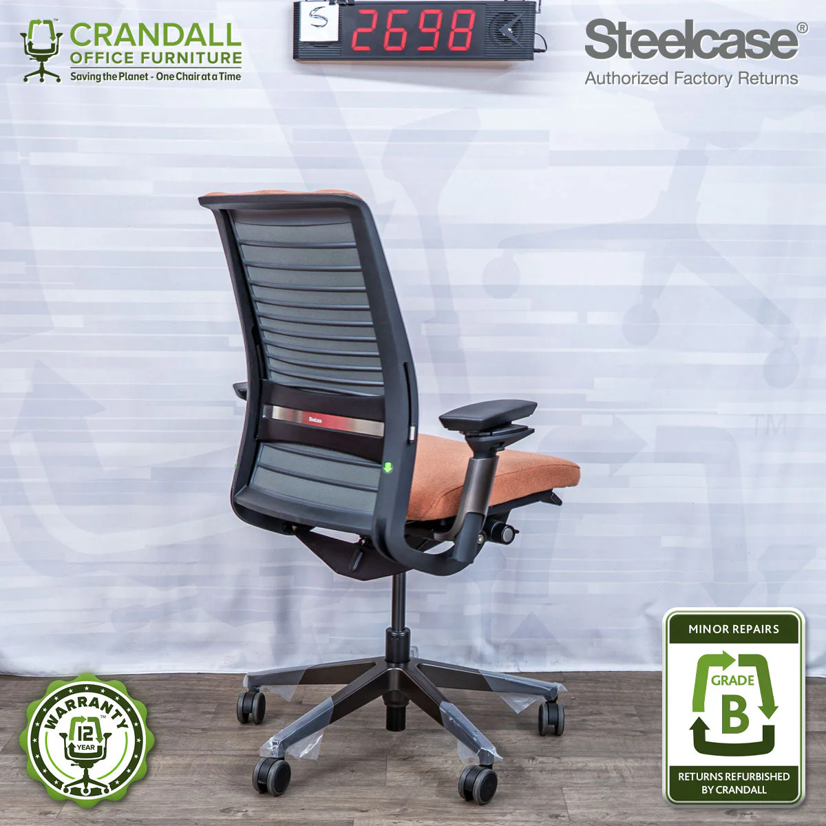 S-2698 - Steelcase V2 Think - Grade B - Image 2