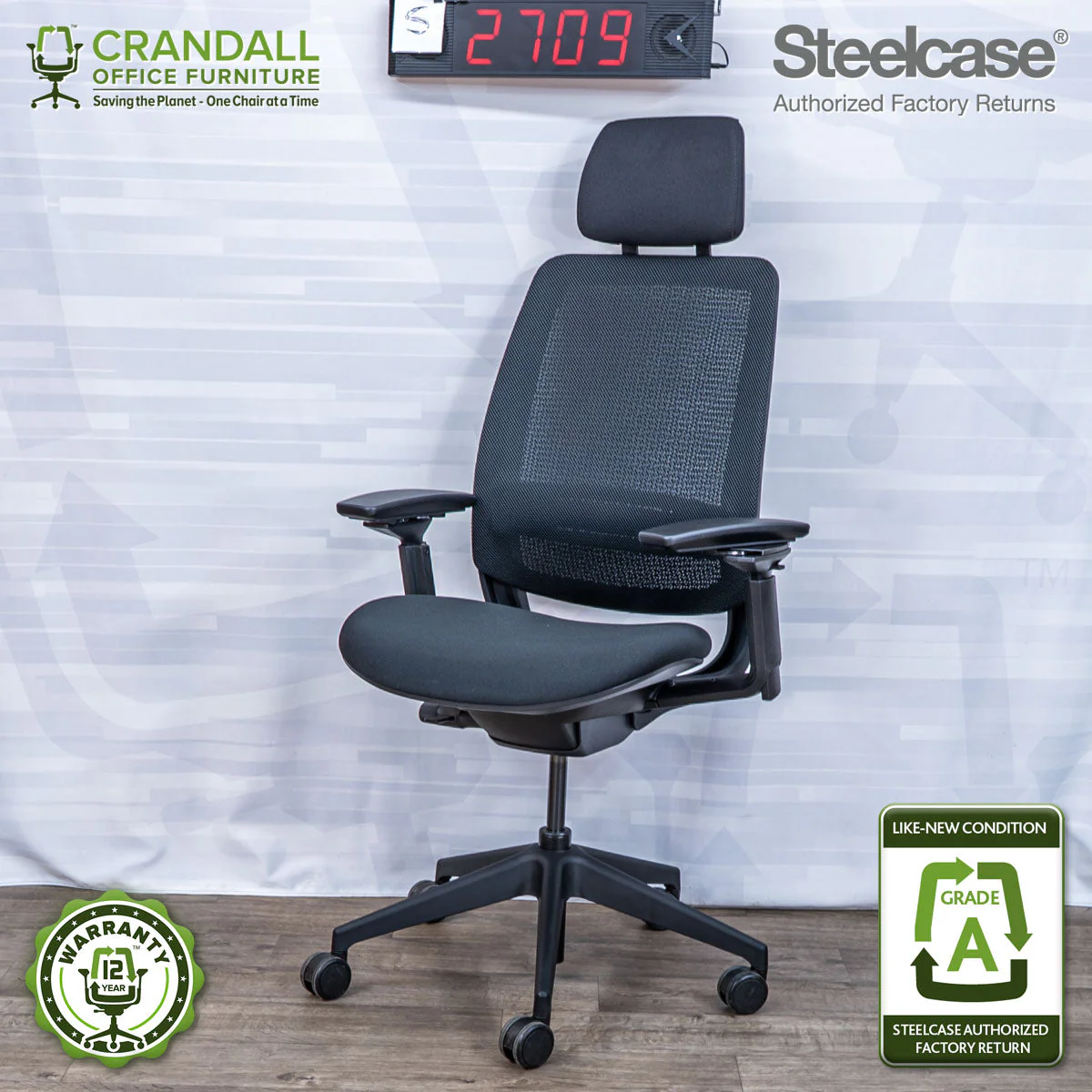 S-2709 - Steelcase Series 2 with Headrest - Grade A