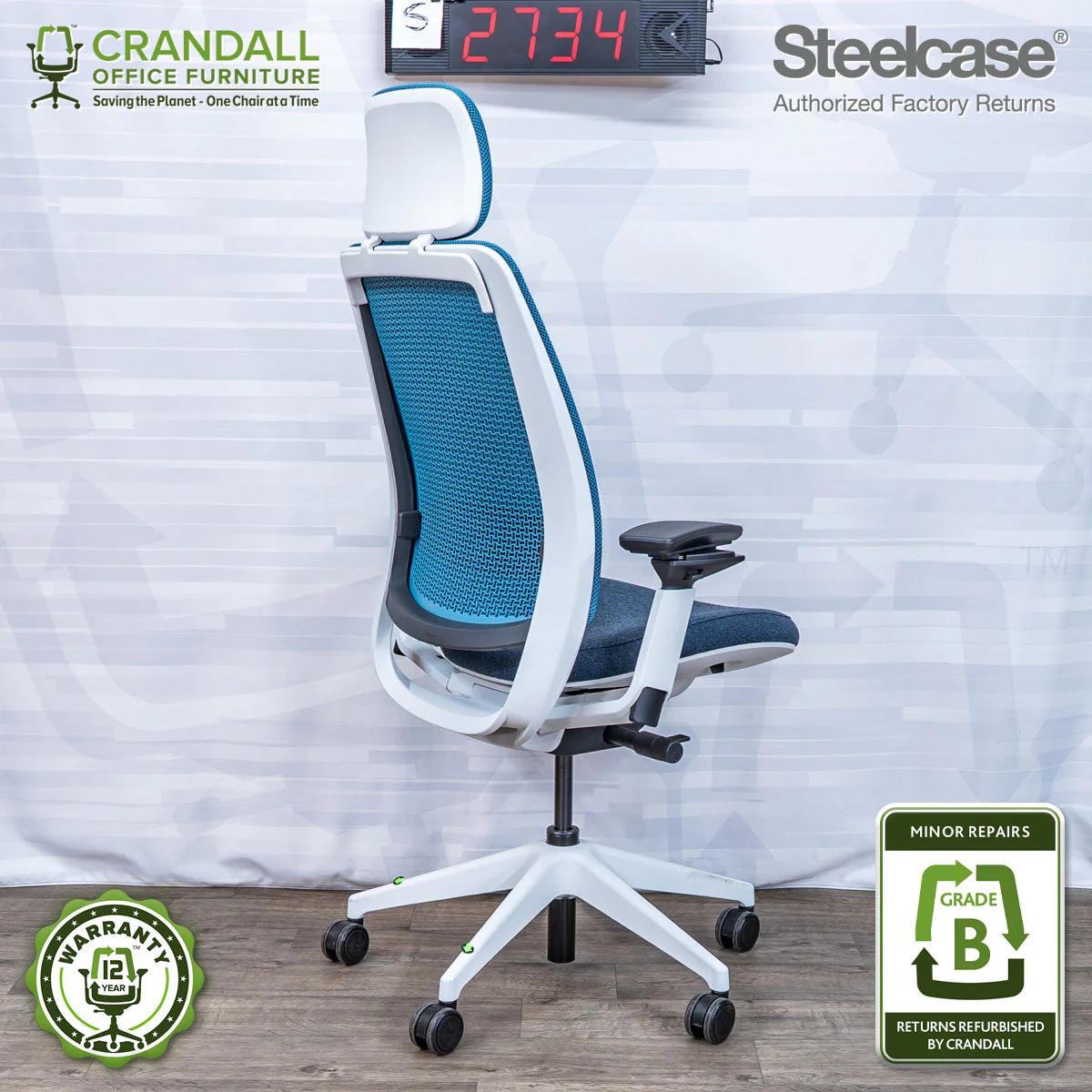 S-2734 - Steelcase Series 2 with Headrest - Grade B - Image 2