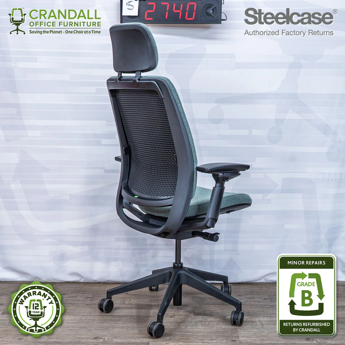 S-2740 - Steelcase Series 2 with Headrest - Grade B - Image 2