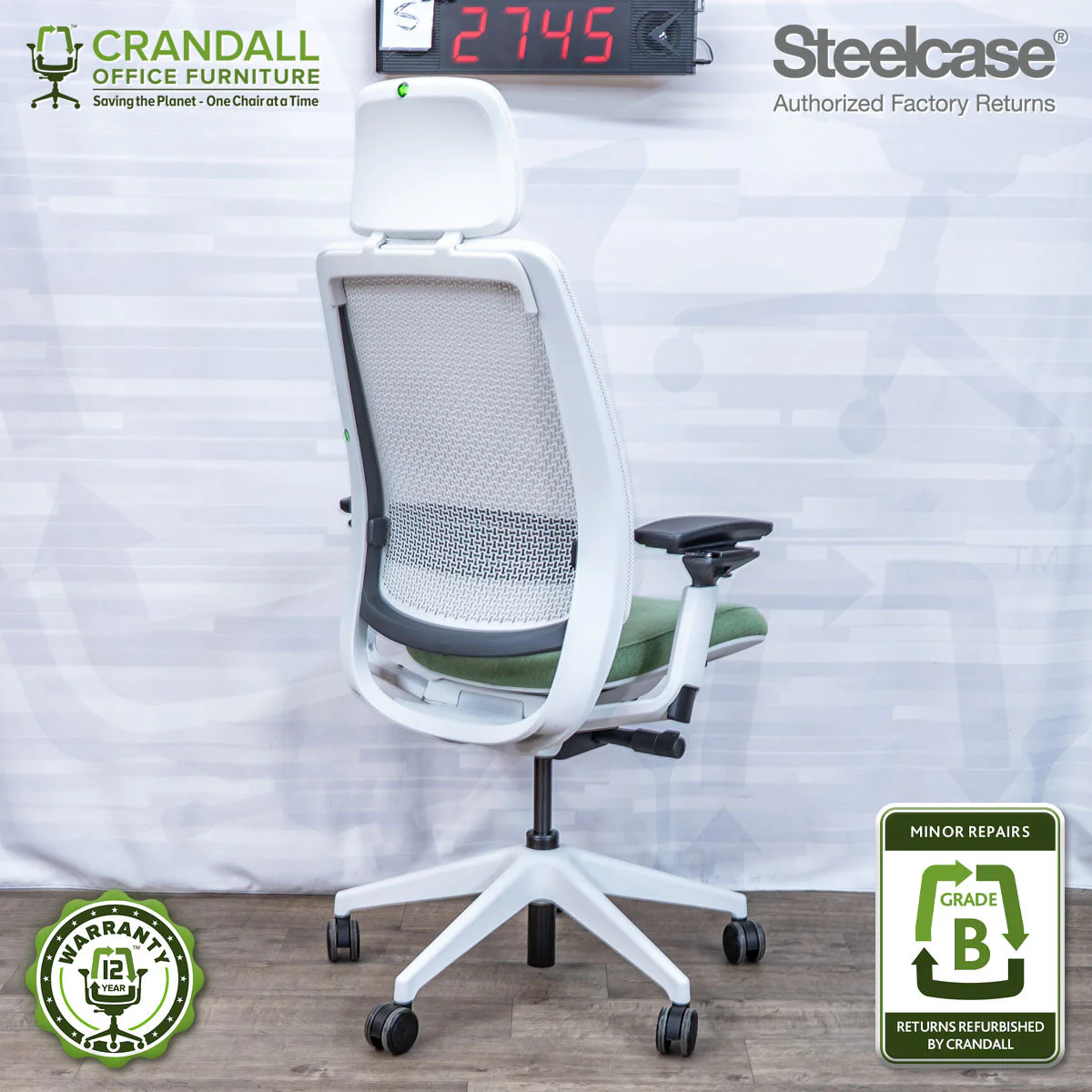S-2745 - Steelcase Series 2 with Headrest - Grade B - Image 2