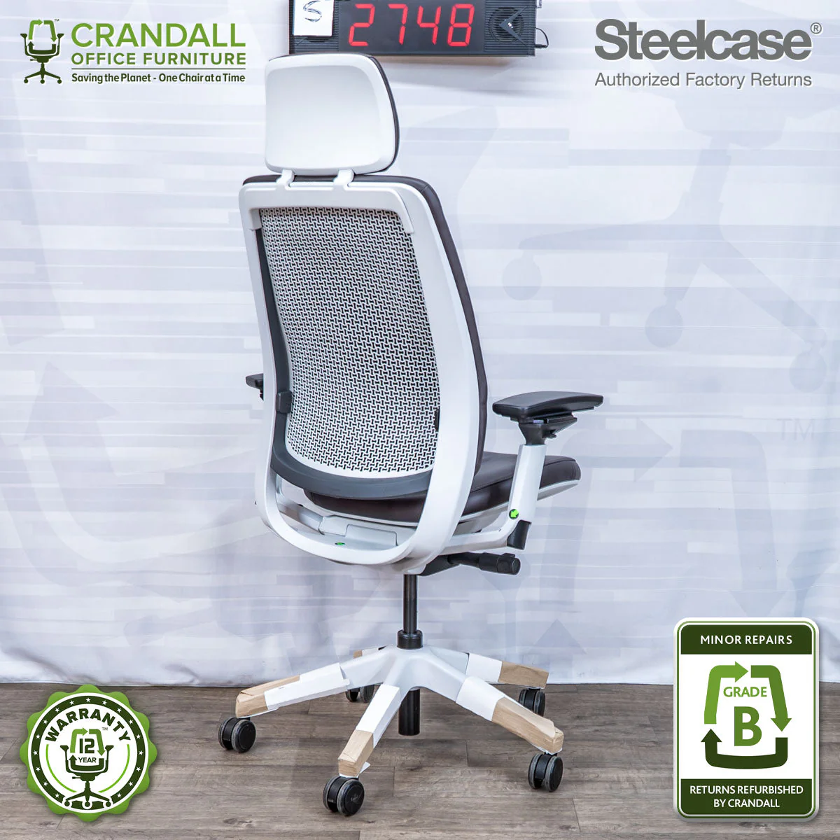 S-2748 - Steelcase Series 2 with Headrest - Grade B - Image 2