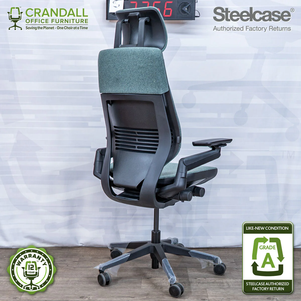 S-2756 - Steelcase Gesture with Headrest - Grade A - Image 2