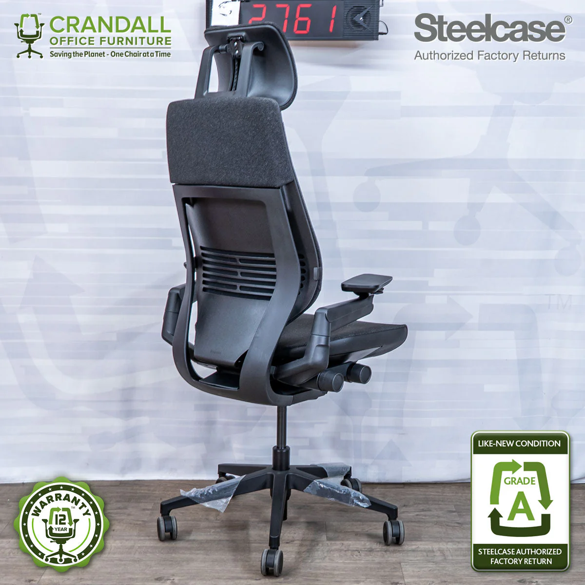 S-2761 - Steelcase Gesture with Headrest - Grade A - Image 2