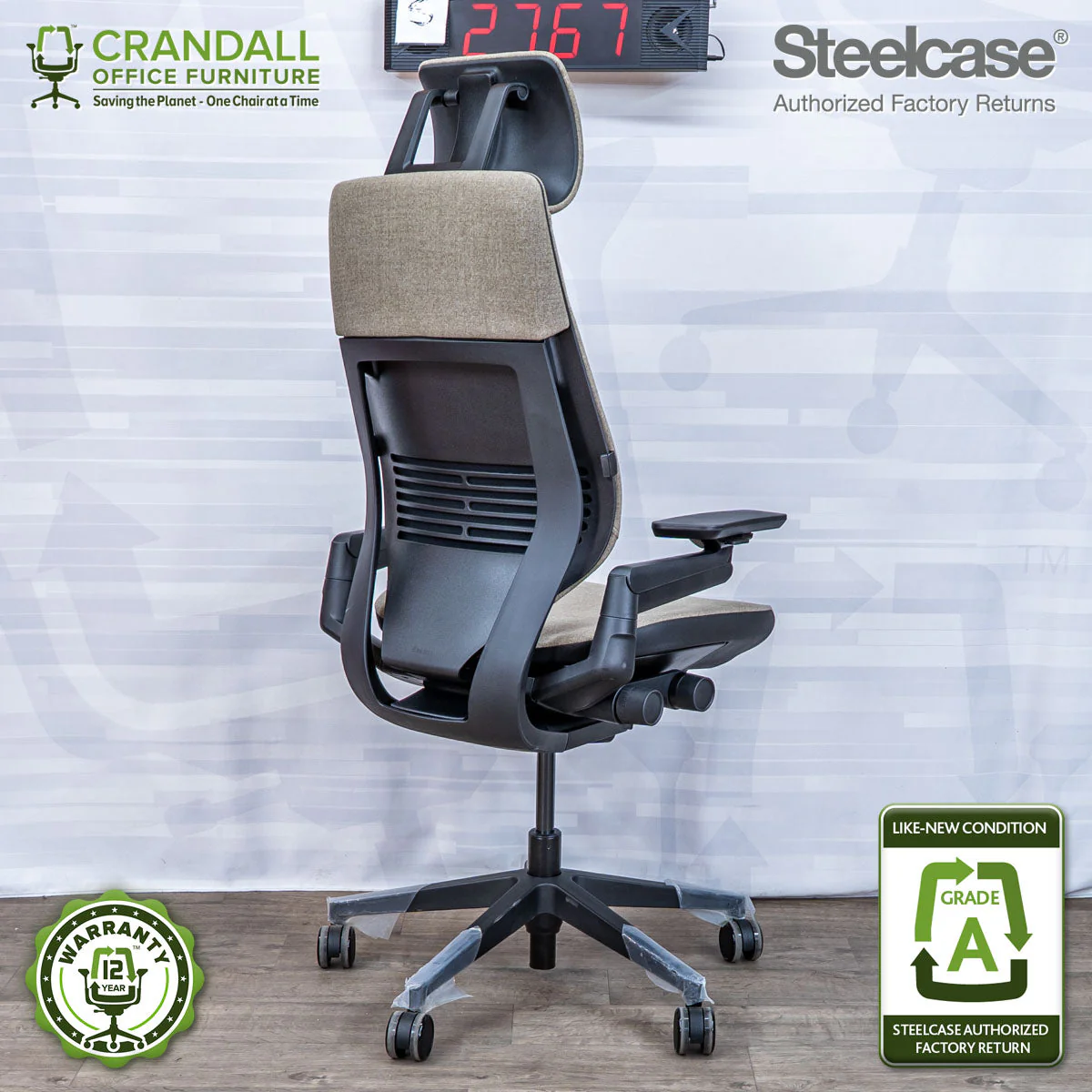 S-2767 - Steelcase Gesture with Headrest - Grade A - Image 2
