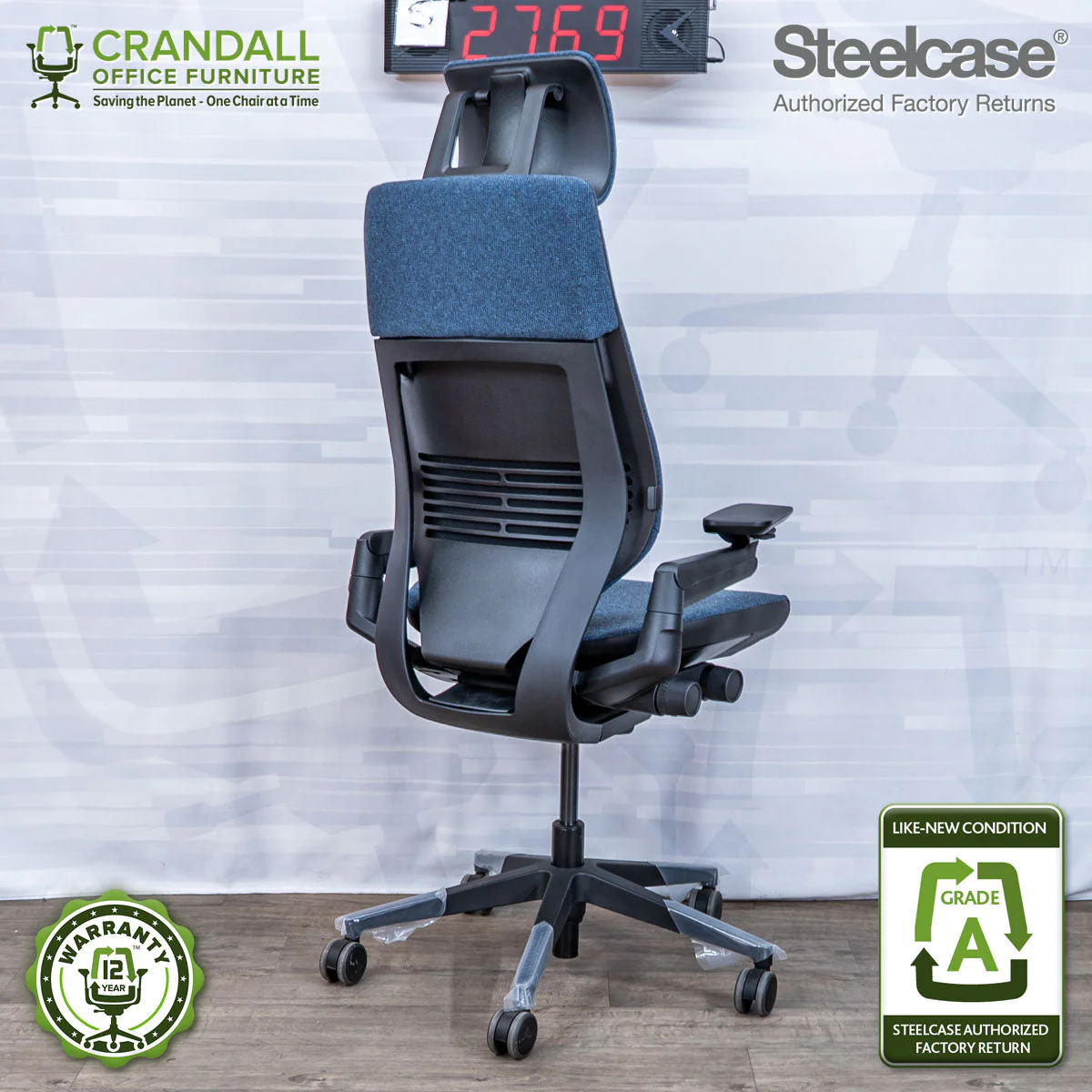 S-2769 - Steelcase Gesture with Headrest - Grade A - Image 2