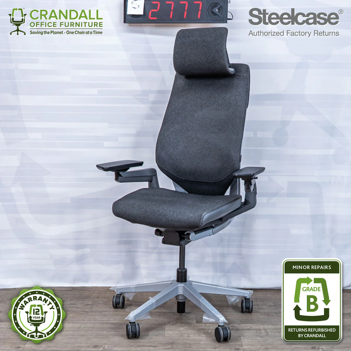 S-2777 - Steelcase Gesture with Headrest - Grade B