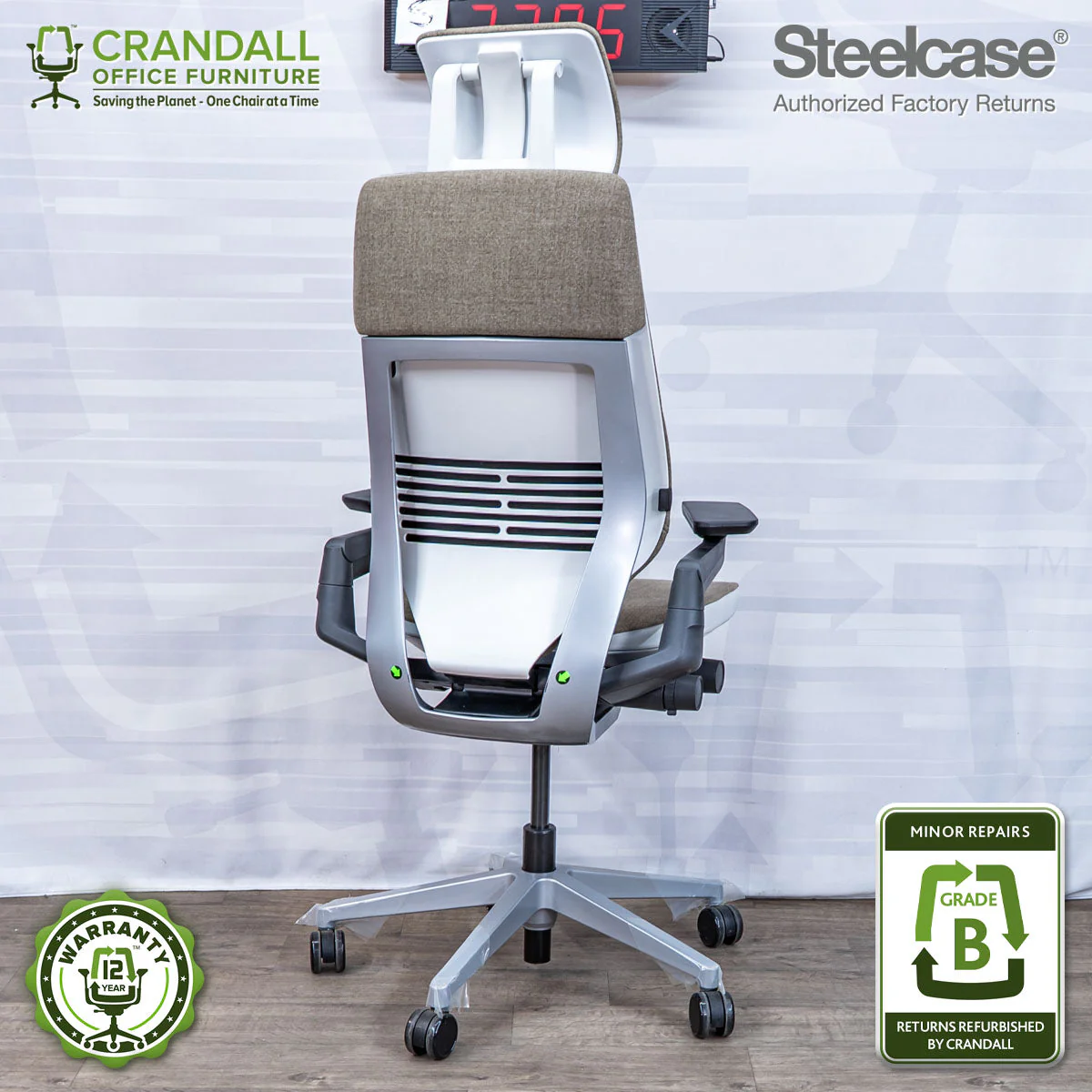 S-2785 - Steelcase Gesture with Headrest - Grade B - Image 2