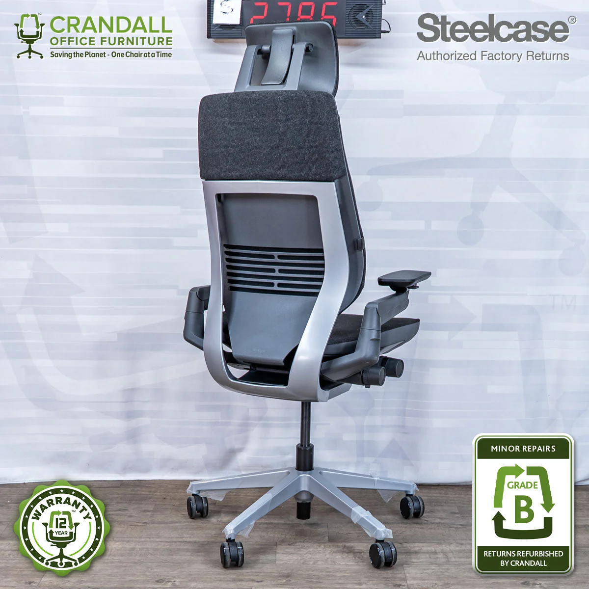 S-2786 - Steelcase Gesture with Headrest - Grade B - Image 2