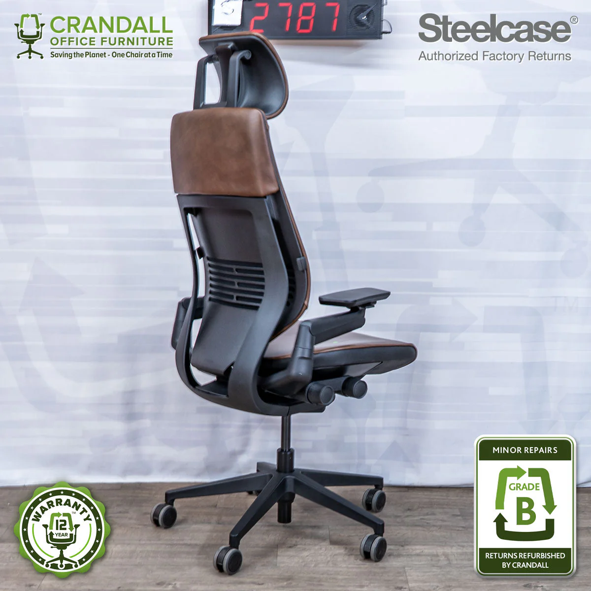 S-2787 - Steelcase Gesture with Headrest - Grade B - Image 2