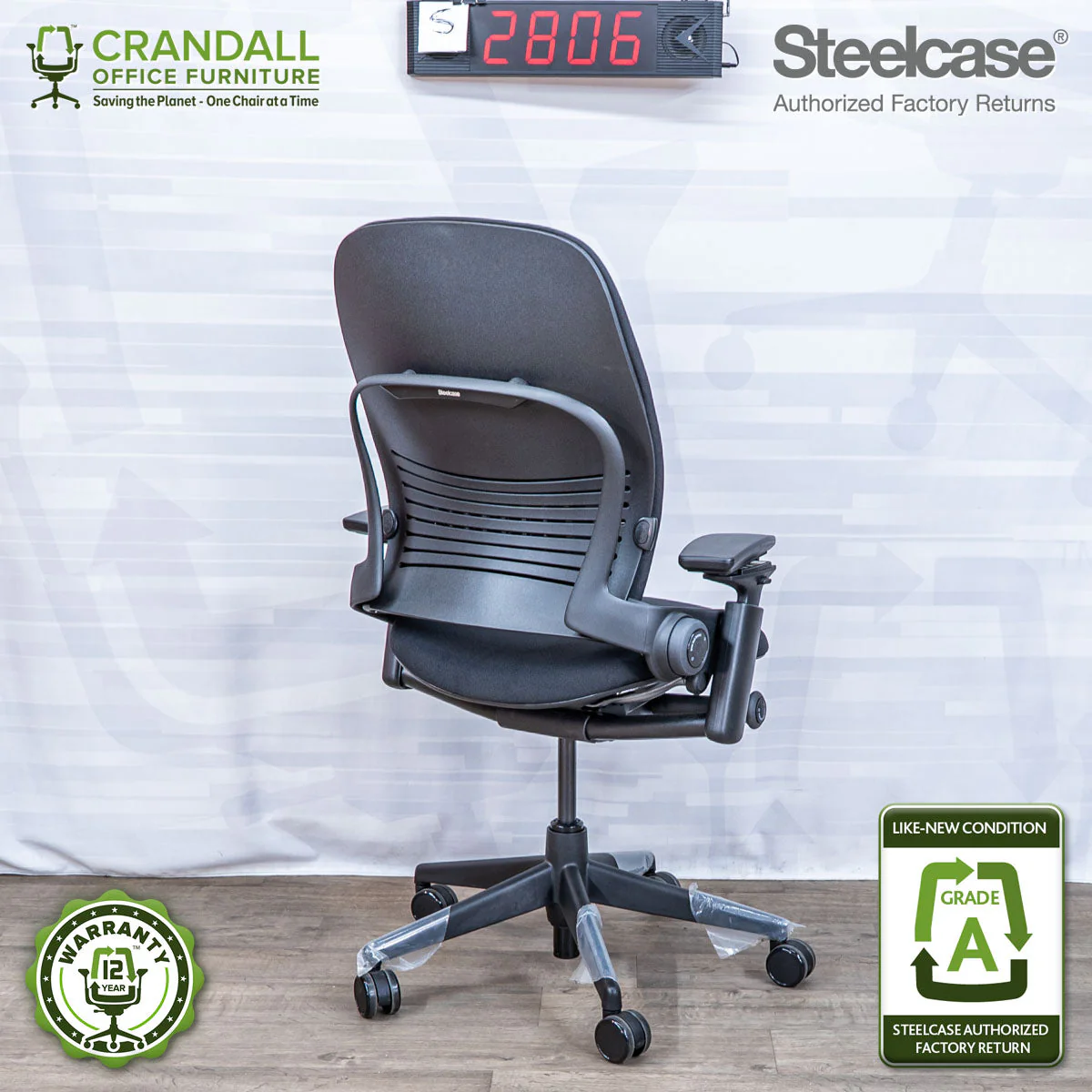 S-2806 - Steelcase V2 Leap - Grade A - Image 2