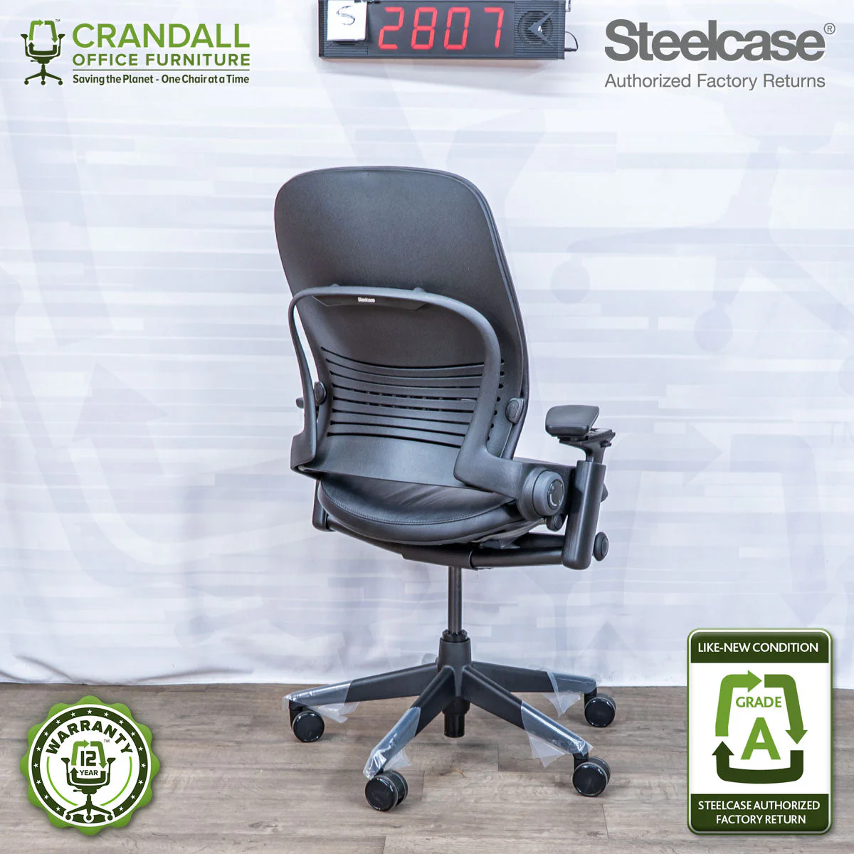 S-2807 - Steelcase V2 Leap - Grade A - Image 2