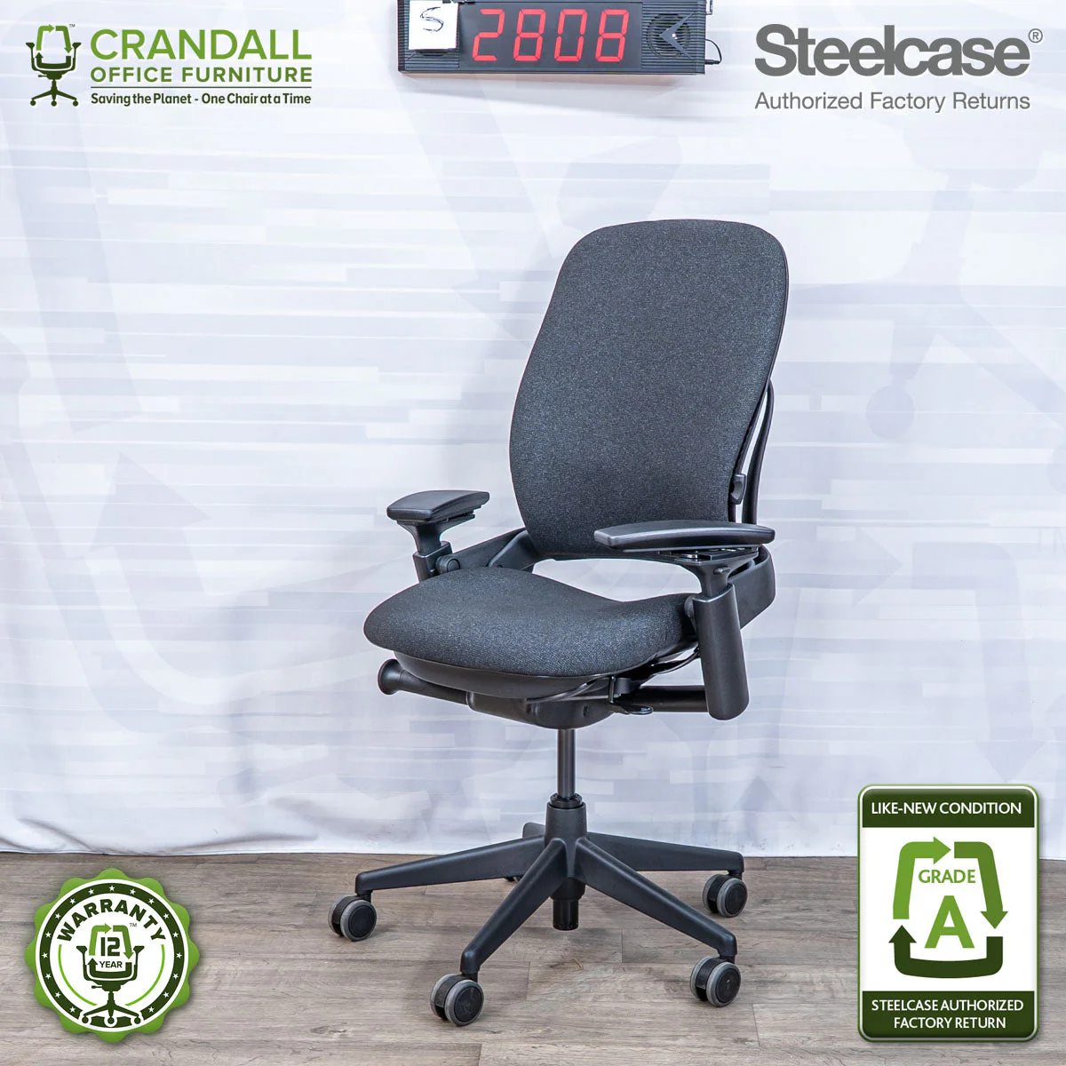 S-2808 - Steelcase V2 Leap - Grade A