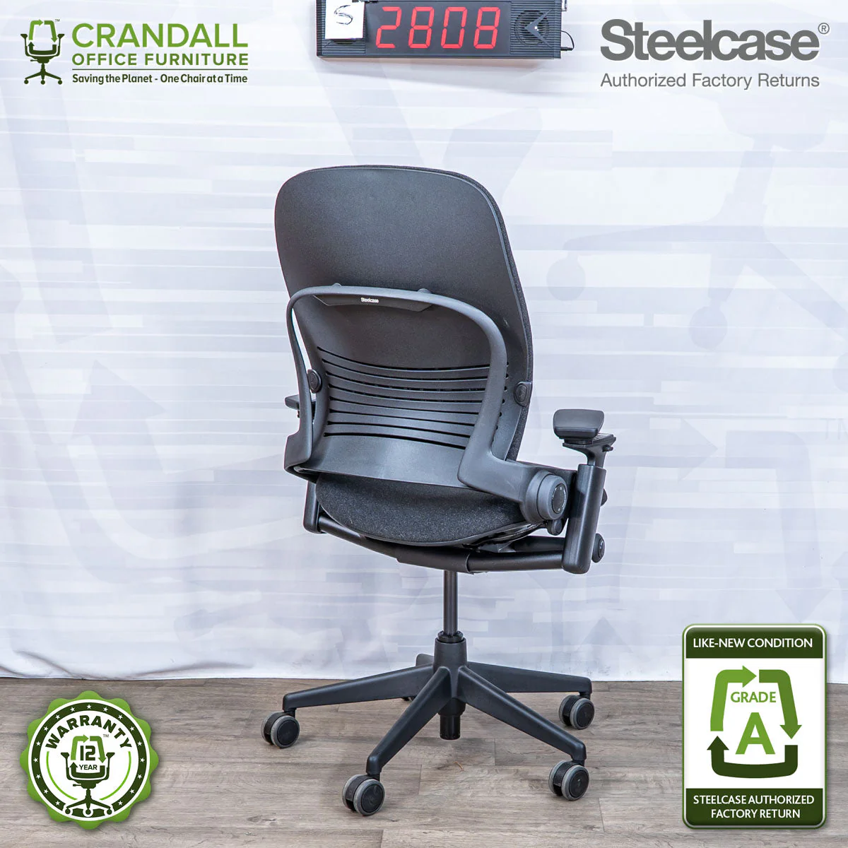 S-2808 - Steelcase V2 Leap - Grade A - Image 2