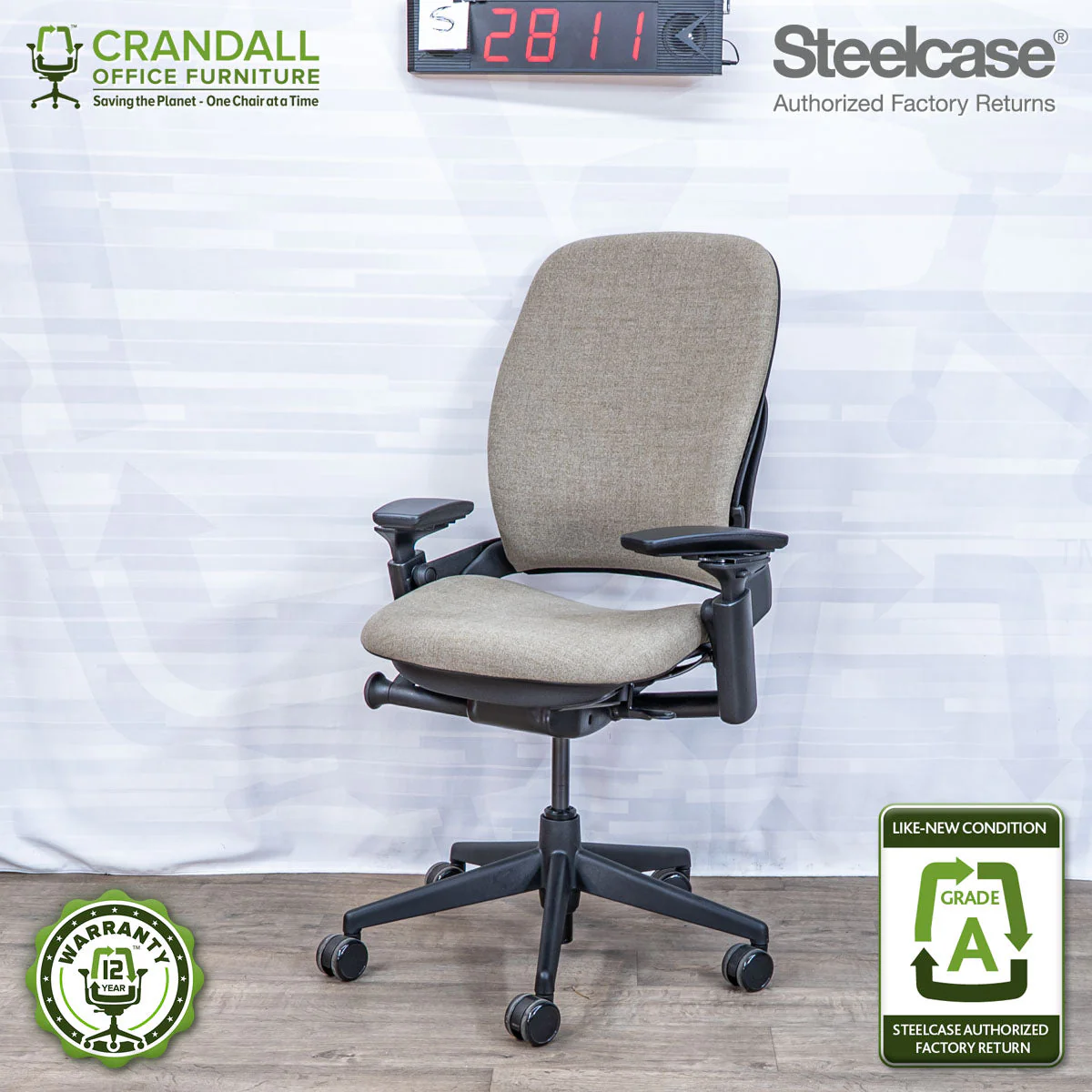 S-2811 - Steelcase V2 Leap - Grade A