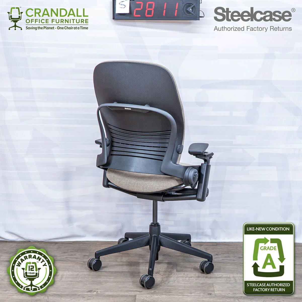 S-2811 - Steelcase V2 Leap - Grade A - Image 2