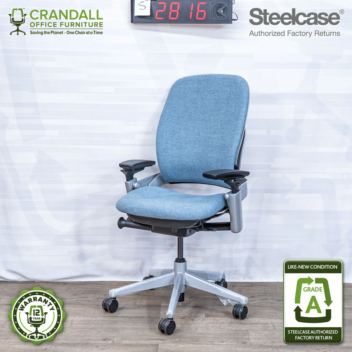 S-2816 - Steelcase V2 Leap - Grade A