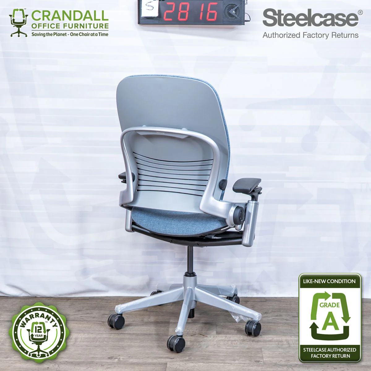 S-2816 - Steelcase V2 Leap - Grade A - Image 2