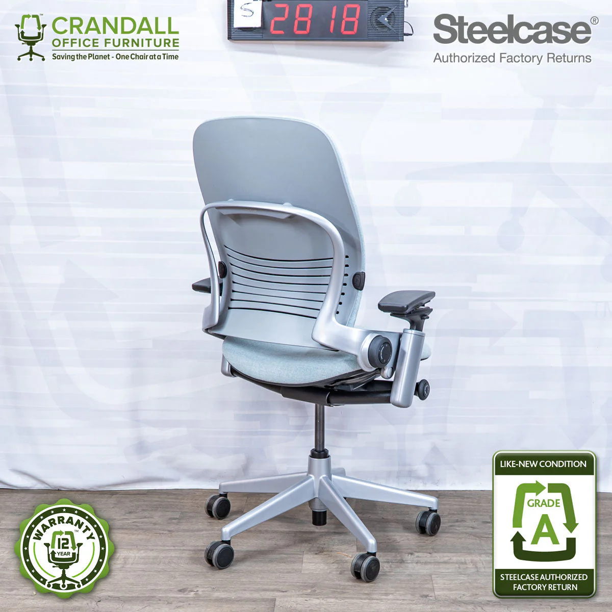 S-2818 - Steelcase V2 Leap - Grade A - Image 2