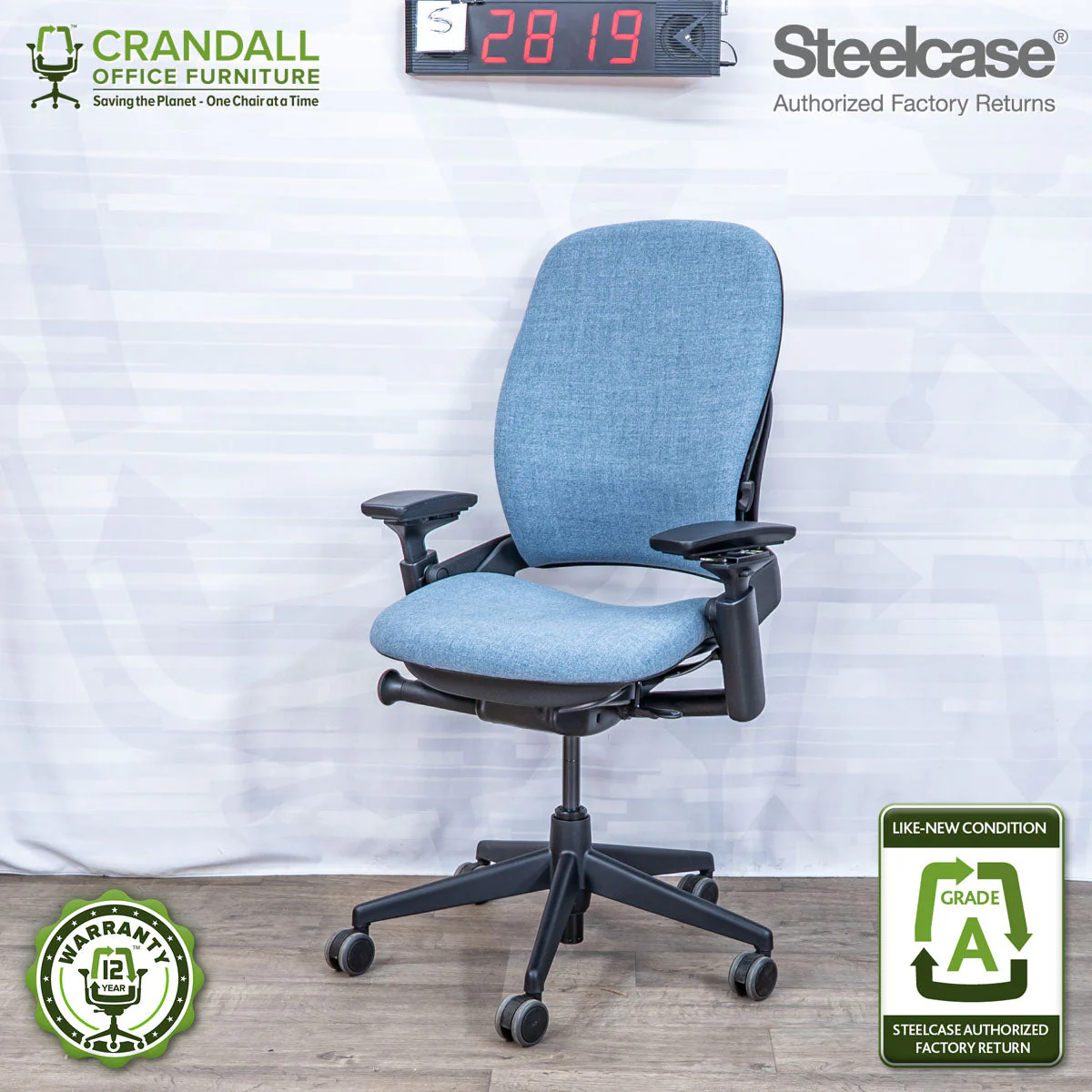 S-2819 - Steelcase V2 Leap - Grade A