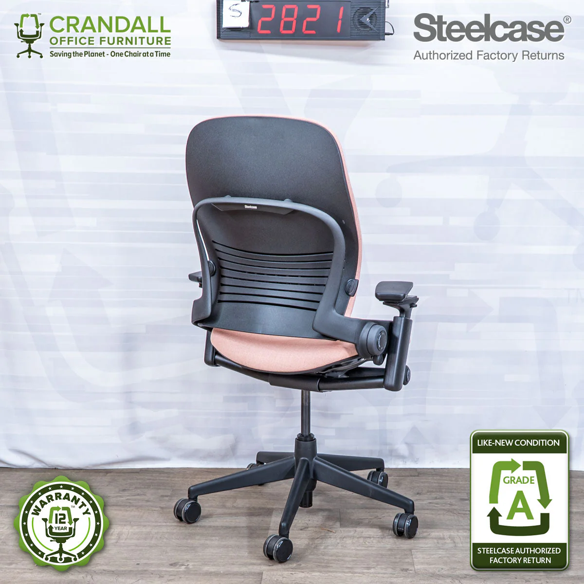 S-2821 - Steelcase V2 Leap - Grade A - Image 2