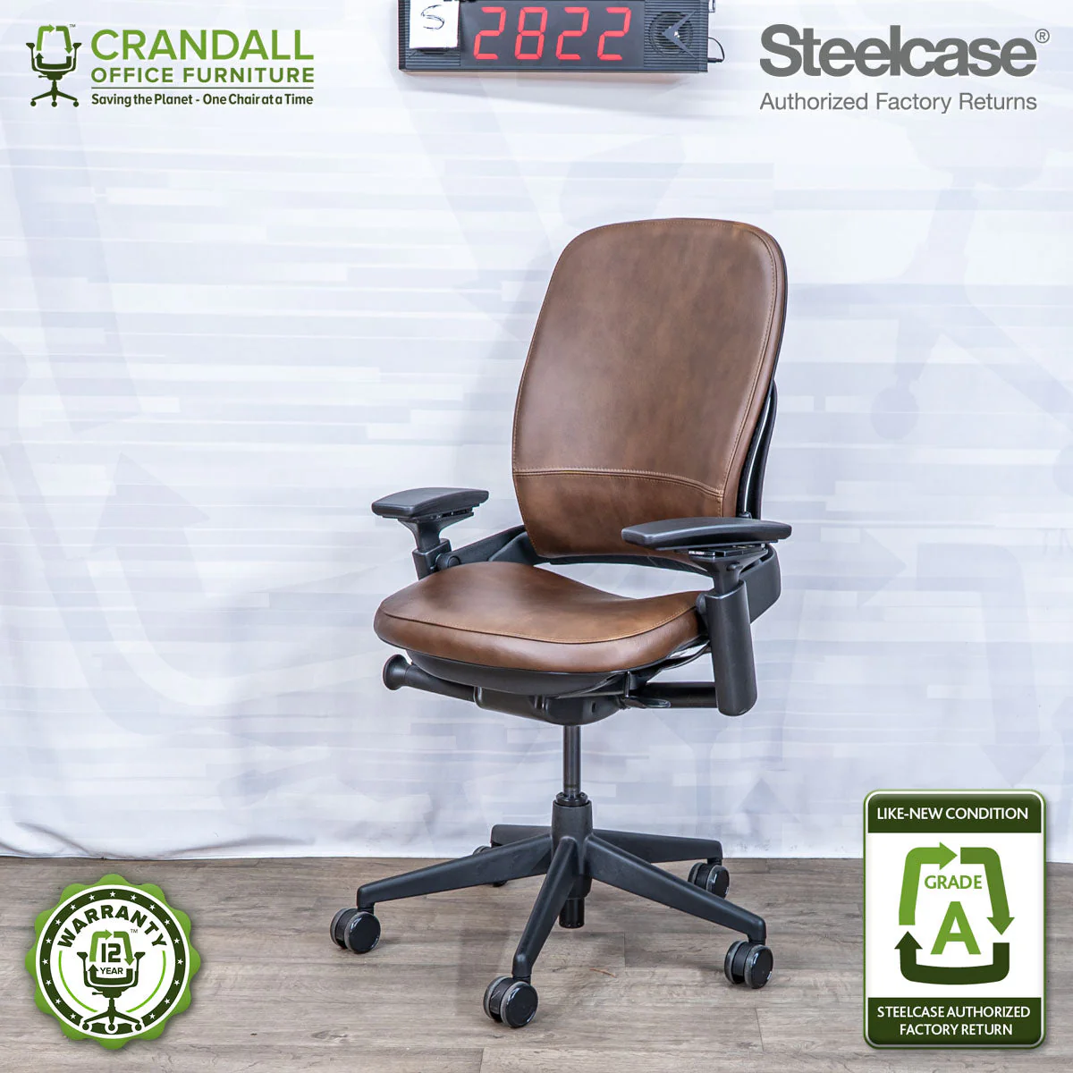 S-2822 - Steelcase V2 Leap - Grade A