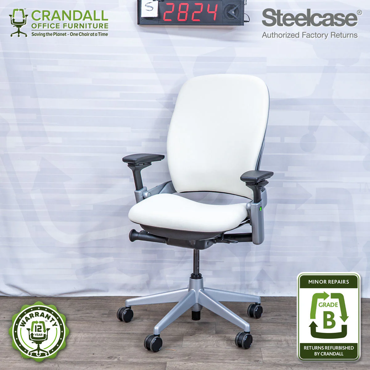 S-2824 - Steelcase V2 Leap - Grade B