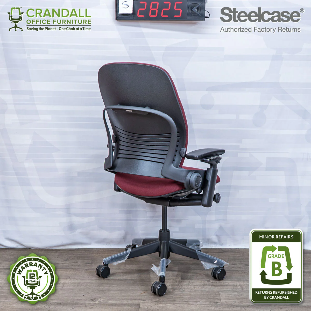 S-2825 - Steelcase V2 Leap - Grade B - Image 2