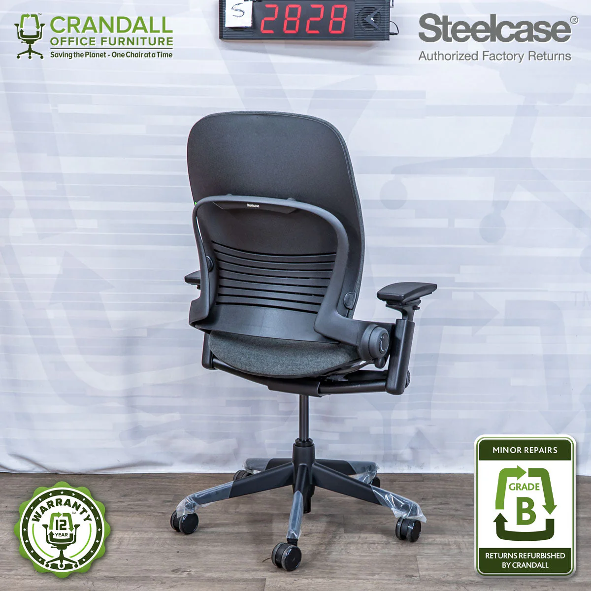 S-2828 - Steelcase V2 Leap - Grade B - Image 2