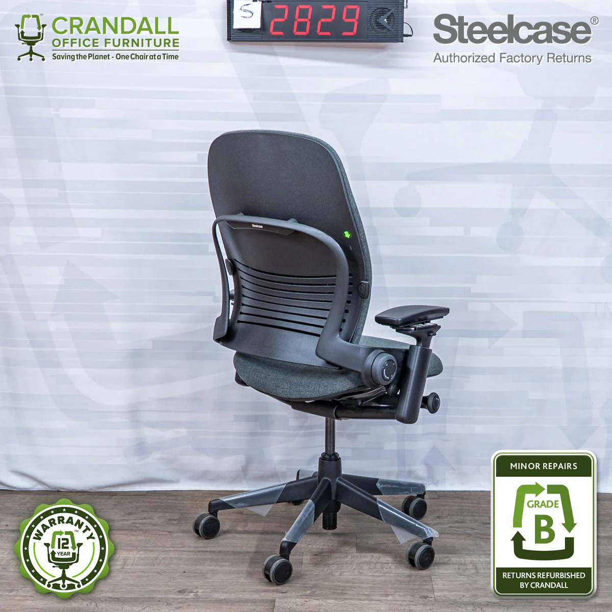 S-2829 - Steelcase V2 Leap - Grade B - Image 2