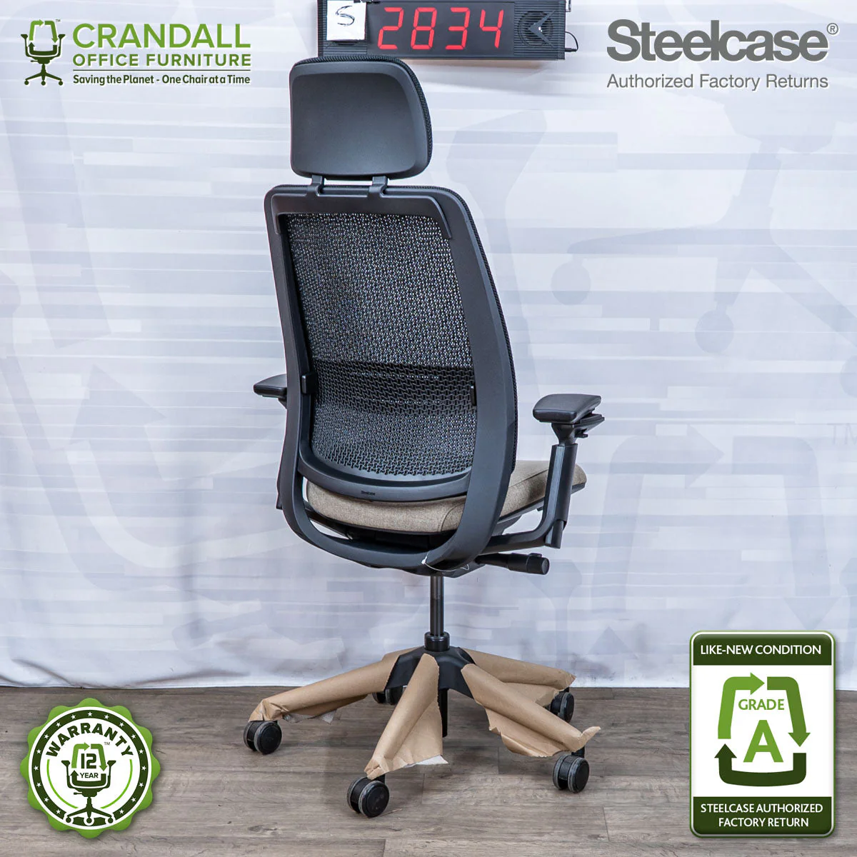 S-2834 - Steelcase Series 2 with headrest - Grade A - Image 2