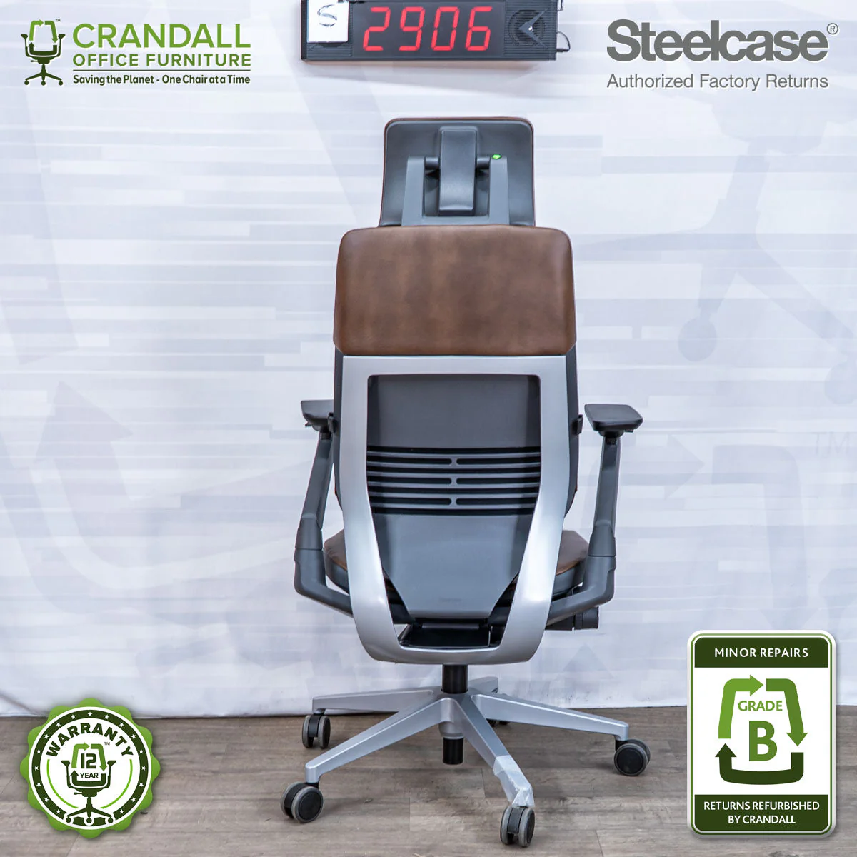 S-2906 - Steelcase Gesture with Headrest - Grade B - Image 2