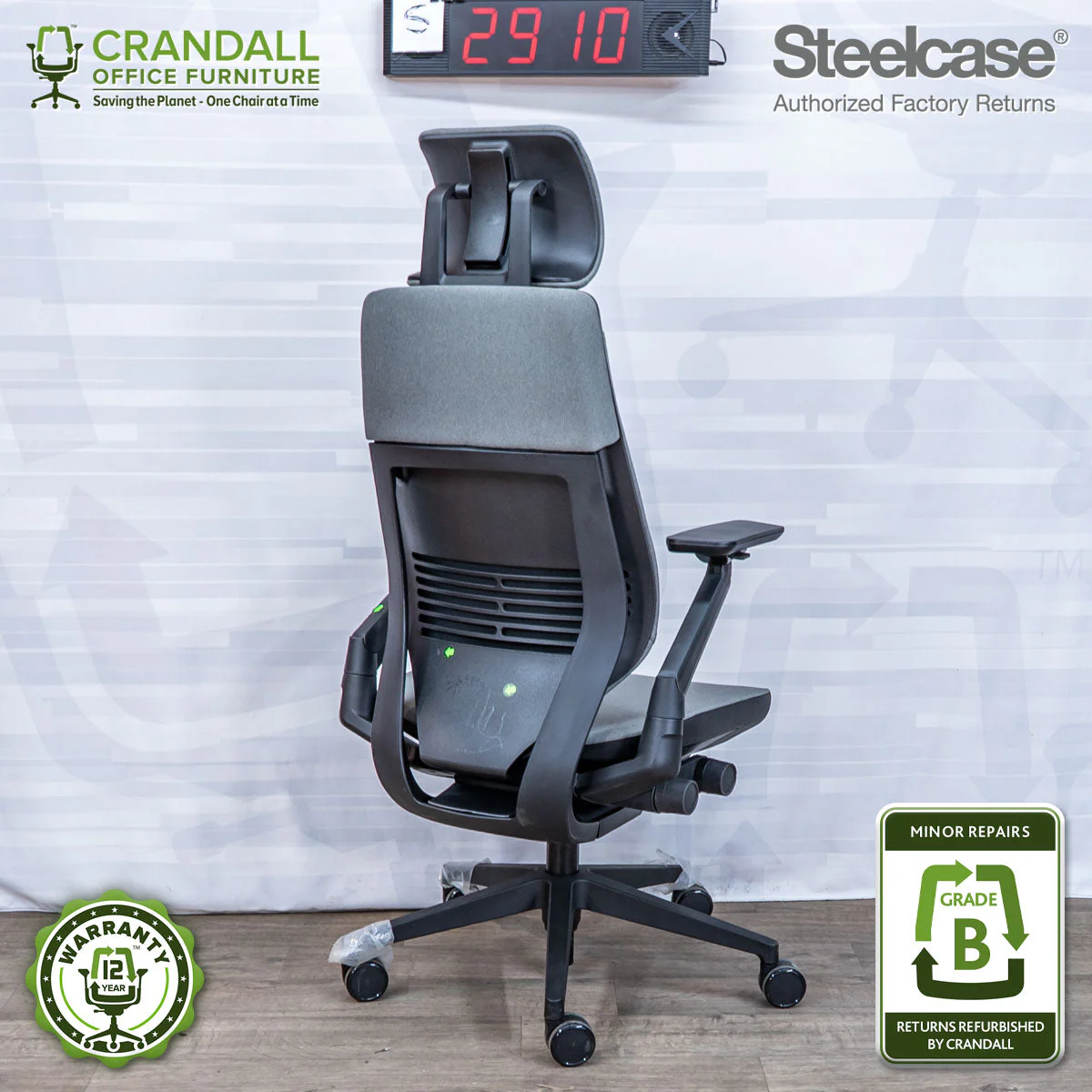 S-2910 - Steelcase Gesture with Headrest - Grade B - Image 2