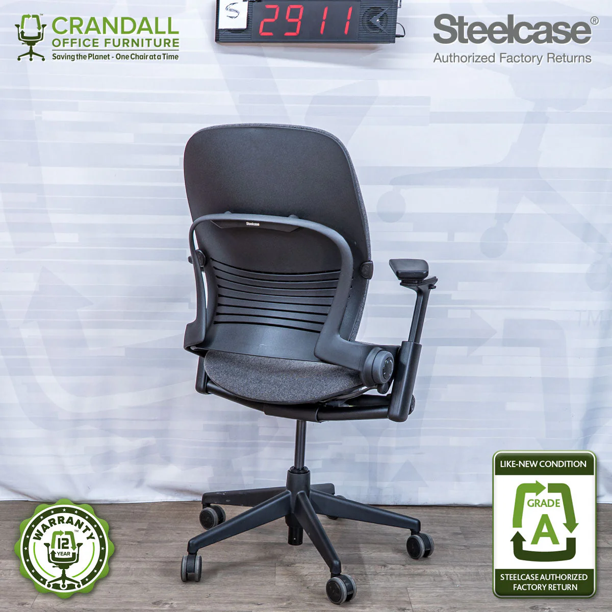 S-2911 - Steelcase V2 Leap - Grade A - Image 2