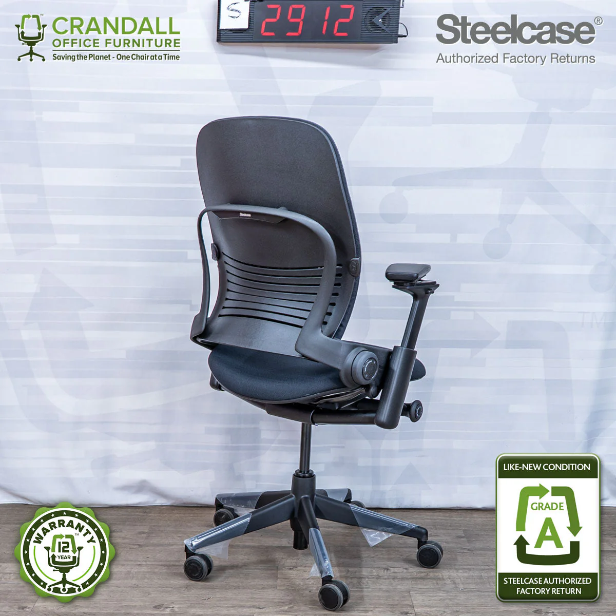 S-2912 - Steelcase V2 Leap - Grade A - Image 2