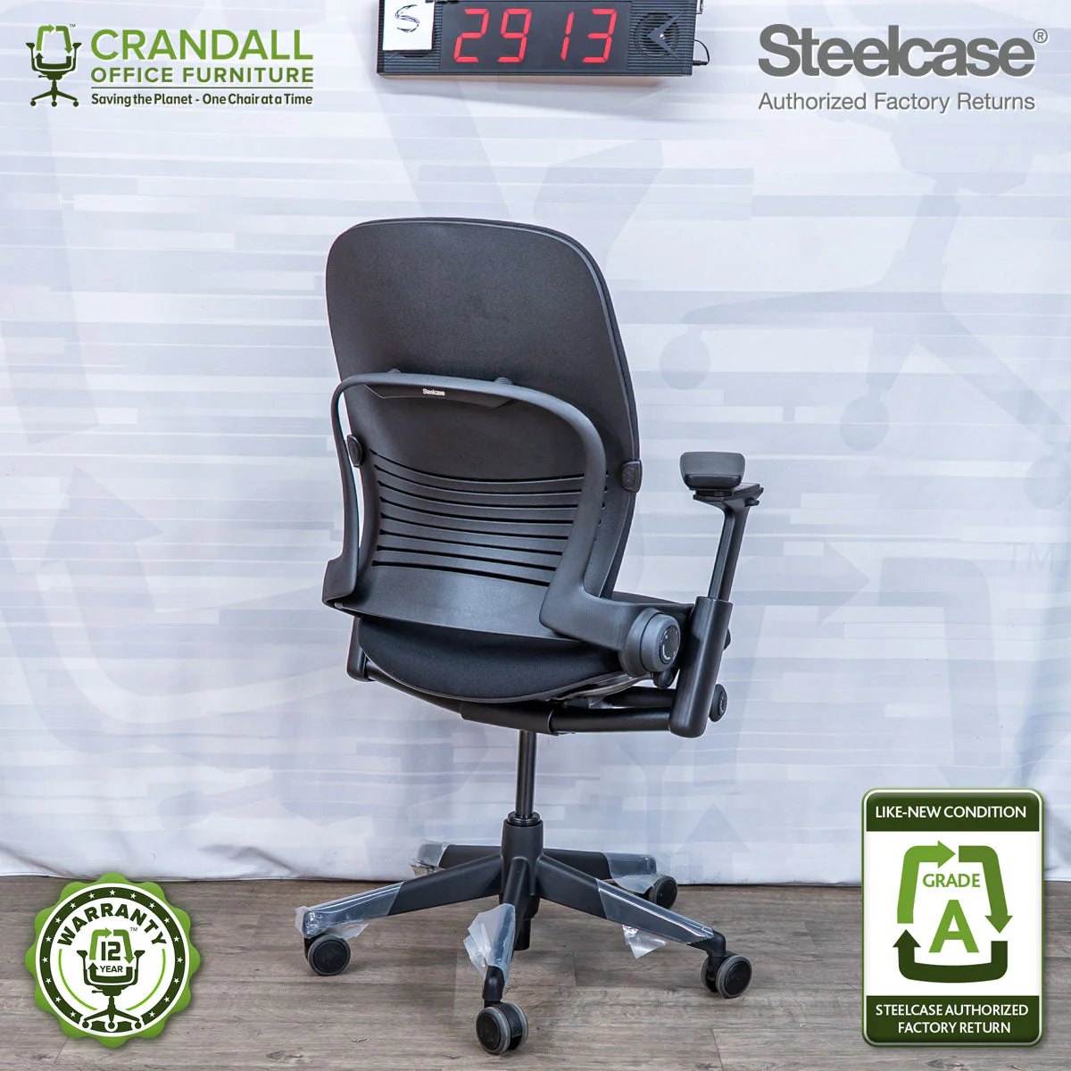 S-2913 - Steelcase V2 Leap - Grade A - Image 2