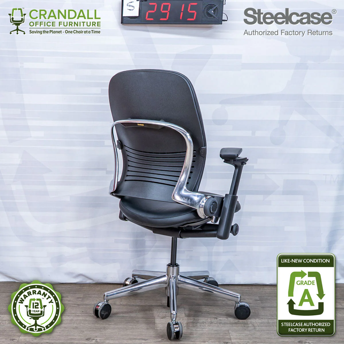 S-2915 - Steelcase V2 Leap - Grade A - Image 2