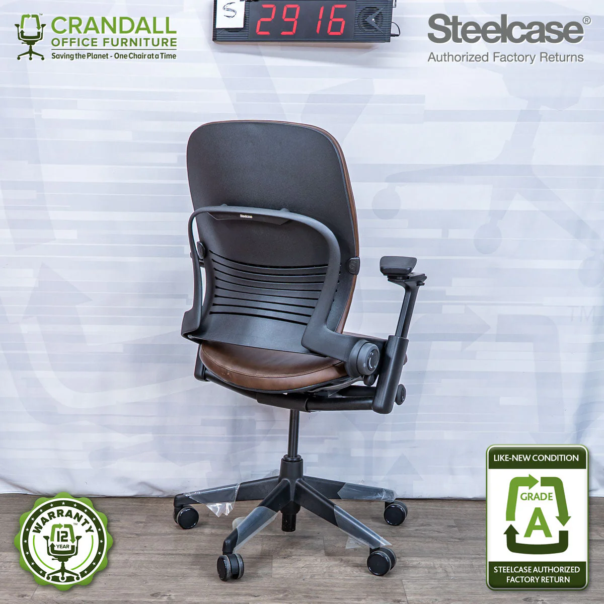 S-2916 - Steelcase V2 Leap - Grade A - Image 2