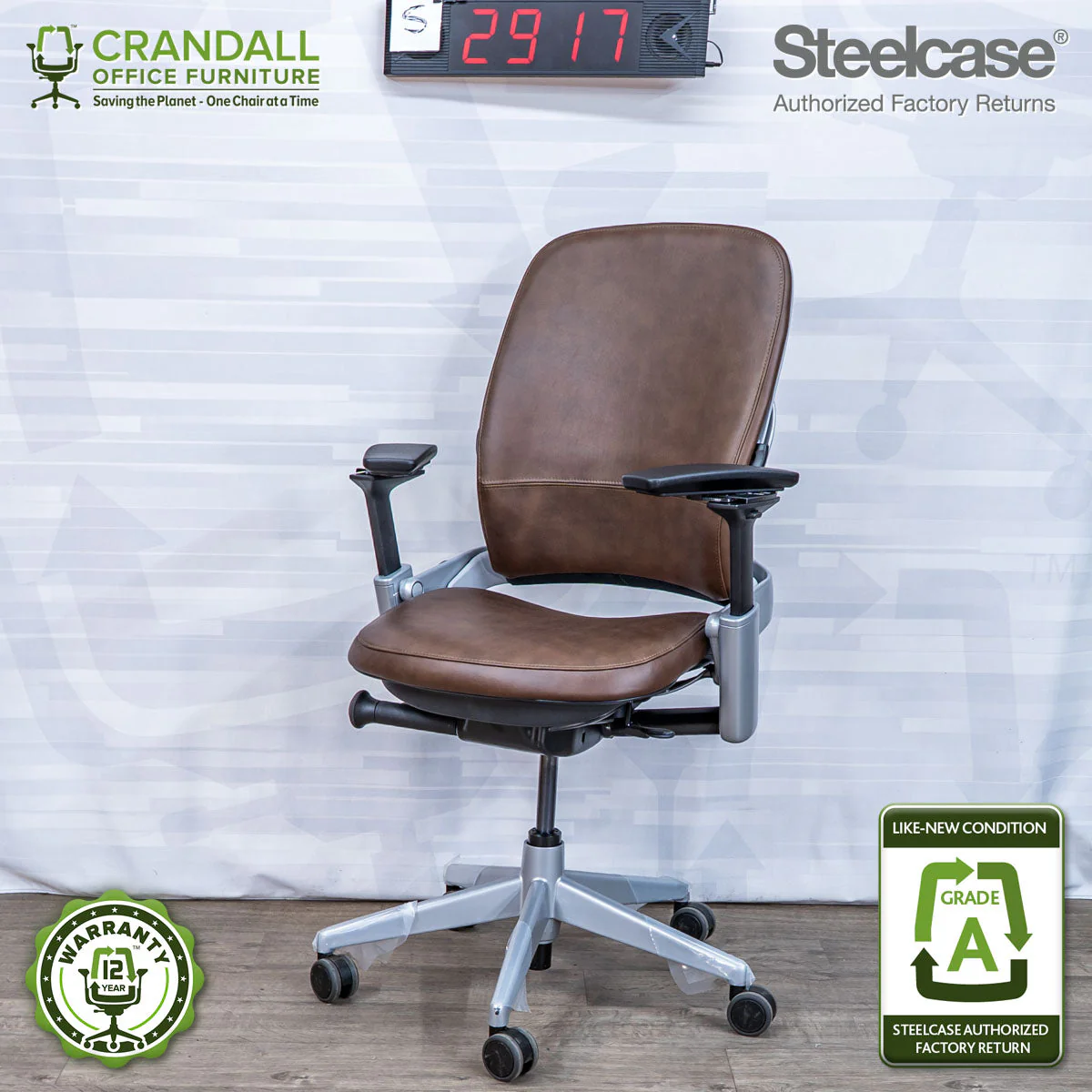 S-2917 - Steelcase V2 Leap - Grade A