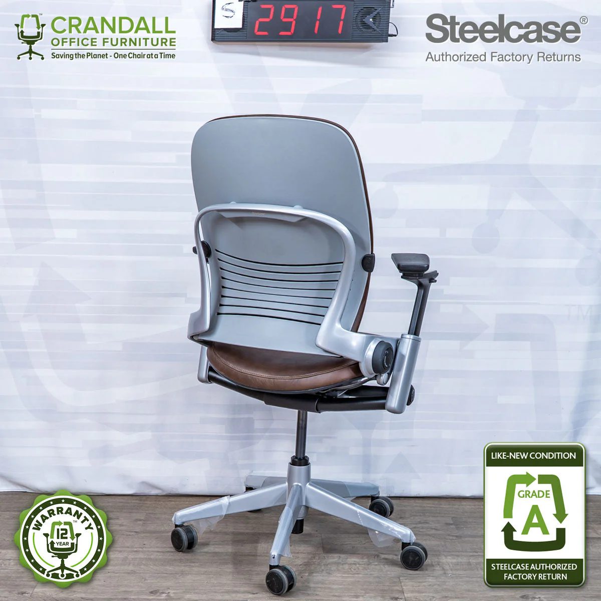 S-2917 - Steelcase V2 Leap - Grade A - Image 2