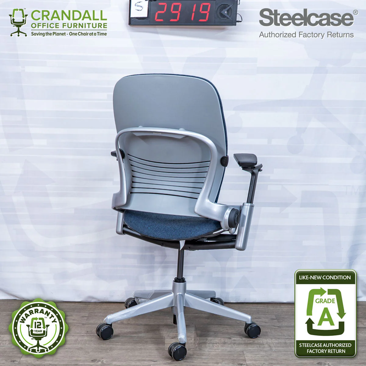 S-2919 - Steelcase V2 Leap - Grade A - Image 2