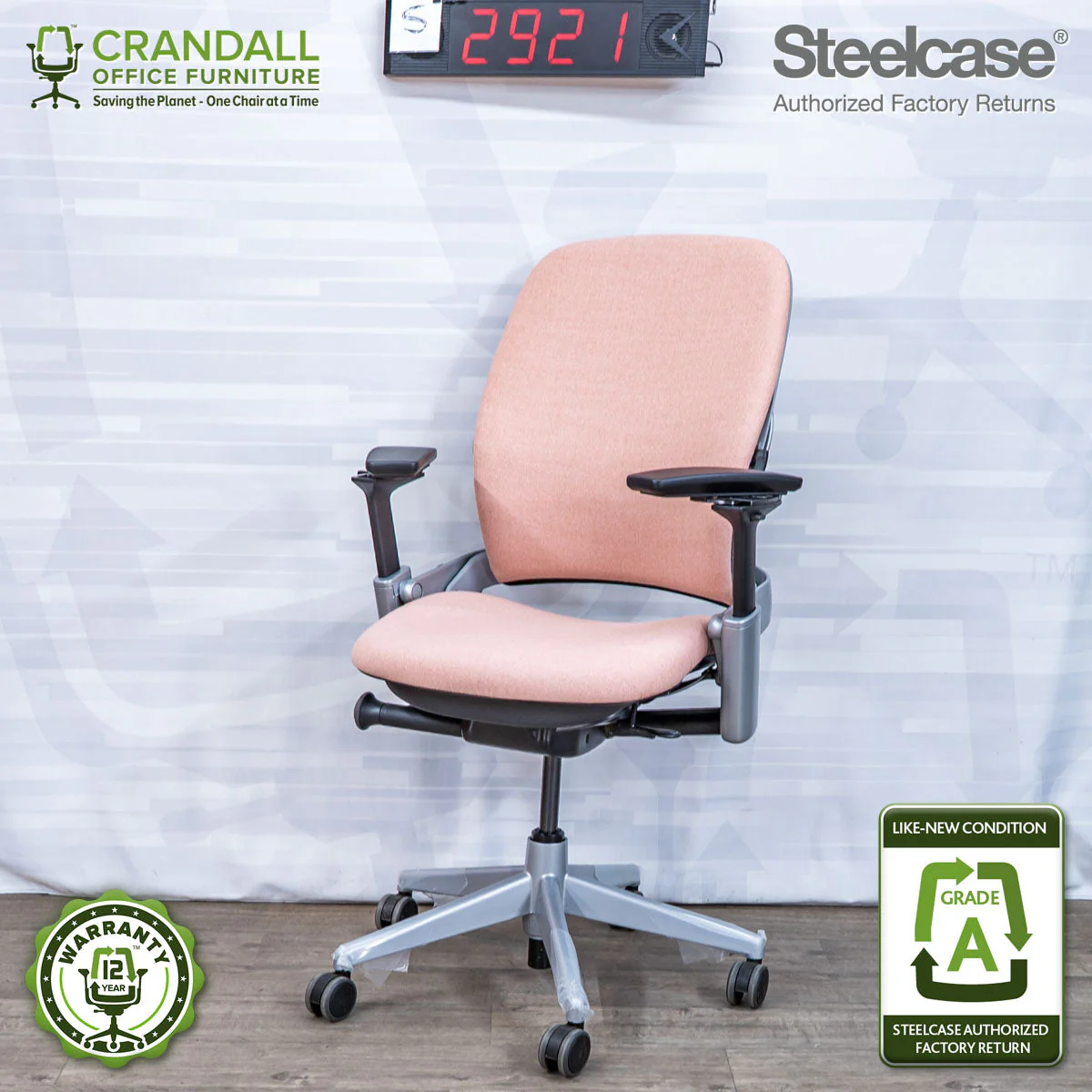 S-2921 - Steelcase V2 Leap - Grade A