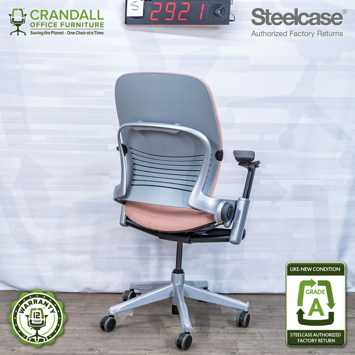 S-2921 - Steelcase V2 Leap - Grade A - Image 2