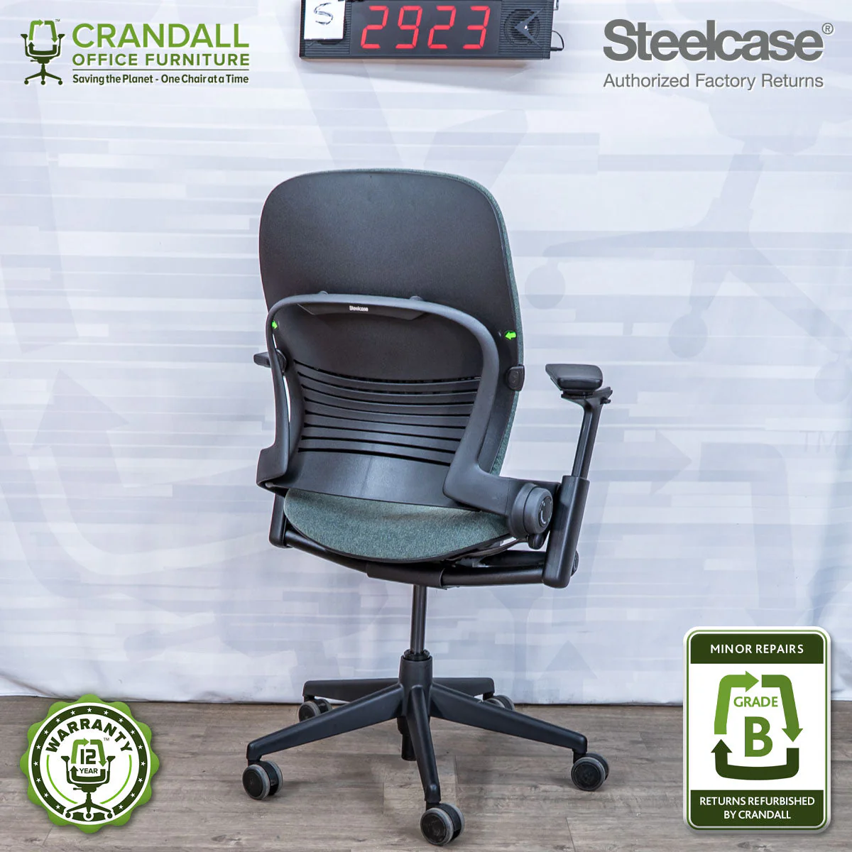 S-2923 - Steelcase V2 Leap - Grade B - Image 2