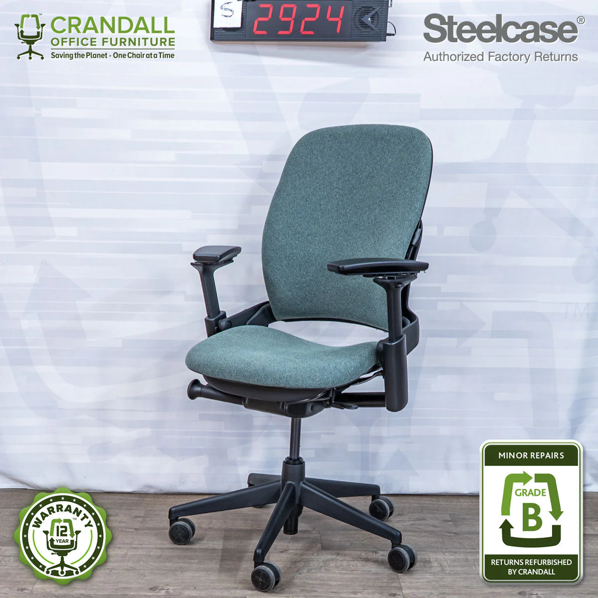 S-2924 - Steelcase V2 Leap - Grade B