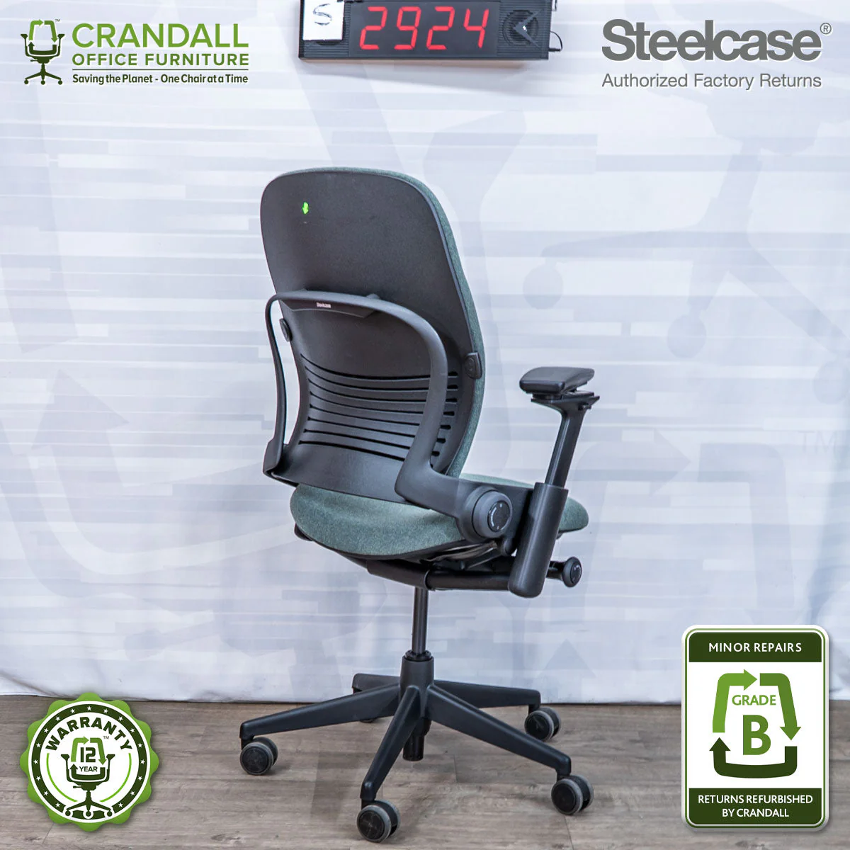 S-2924 - Steelcase V2 Leap - Grade B - Image 2