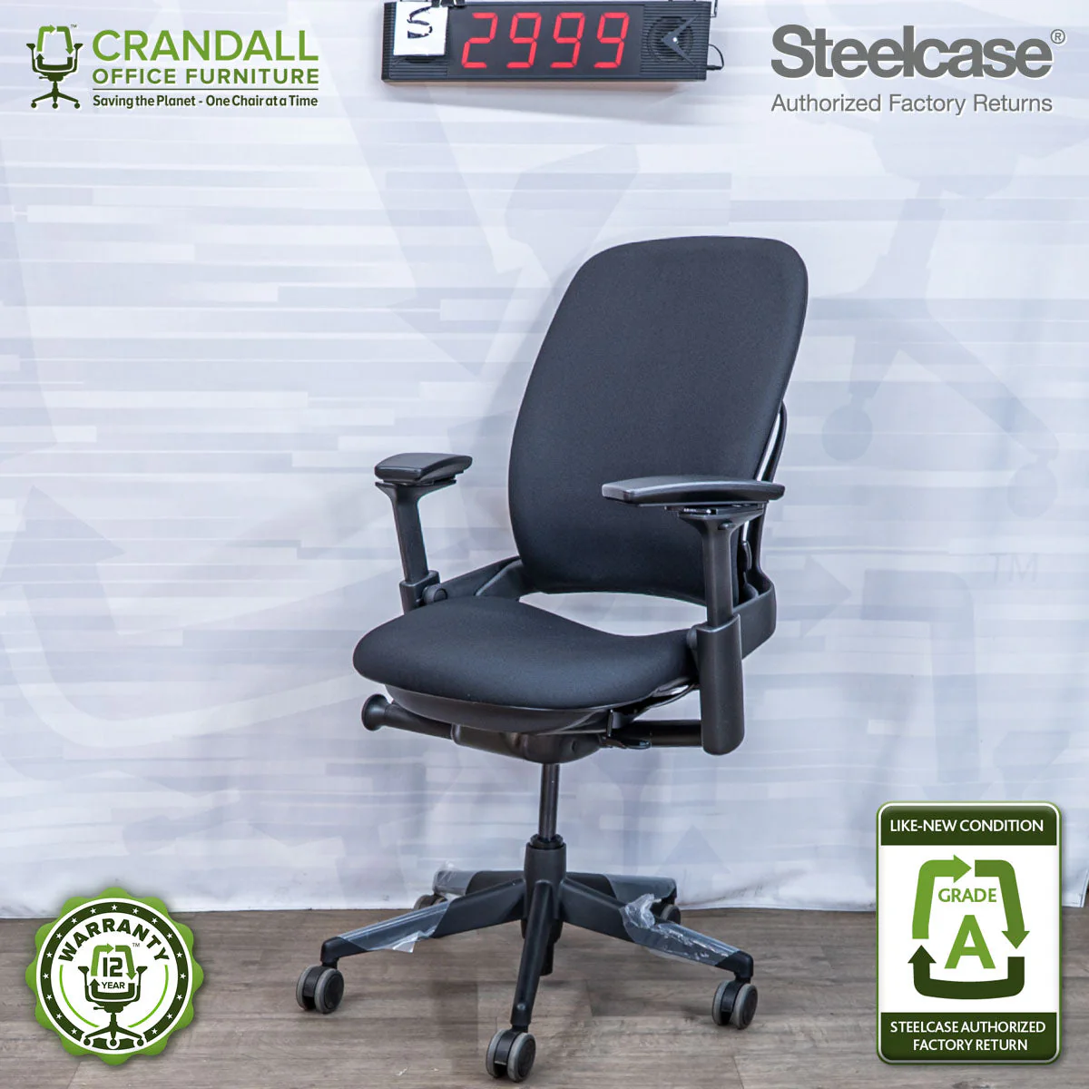 S-2999 - Steelcase V2 Leap - Grade A
