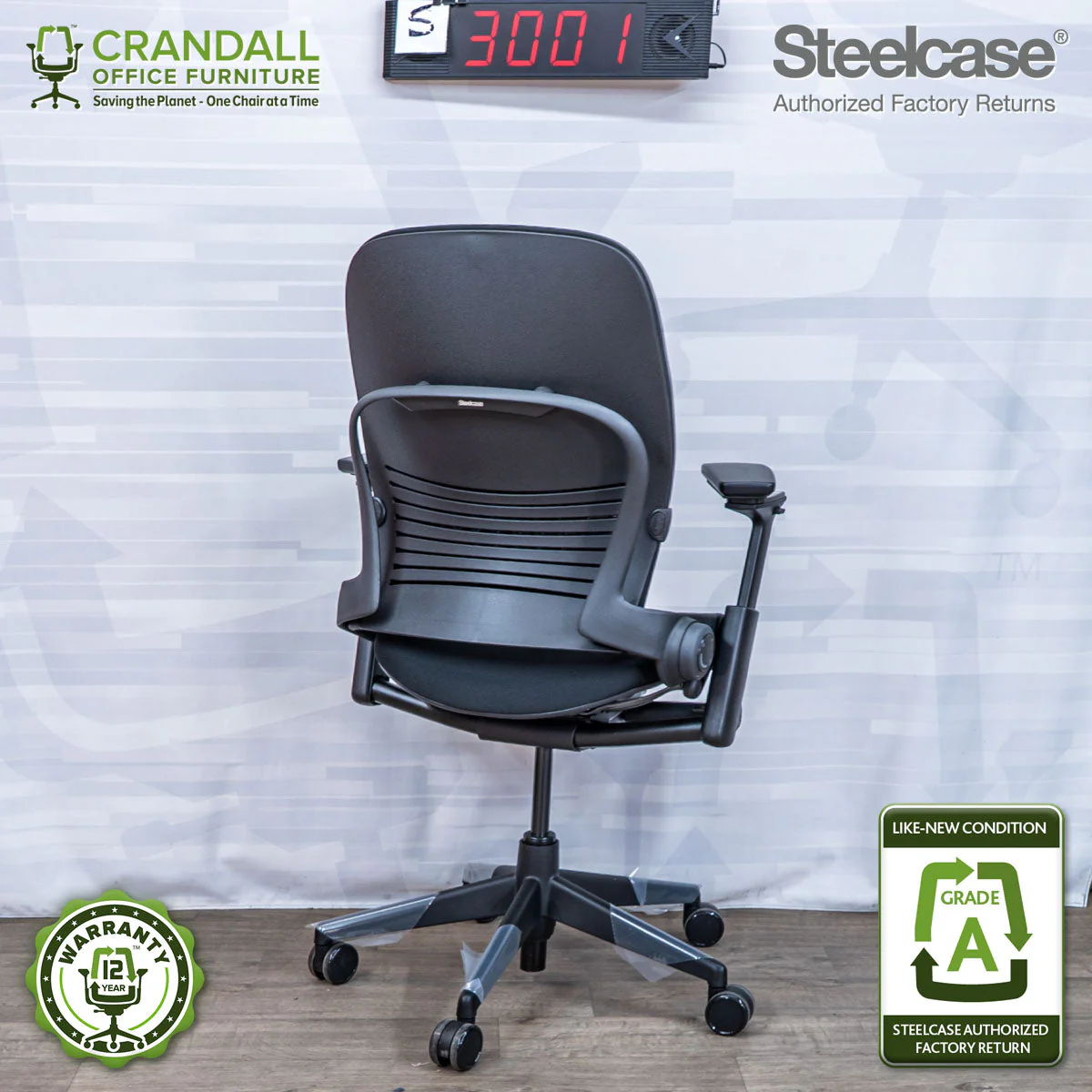 S-3001 - Steelcase V2 Leap - Grade A - Image 2